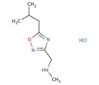 N-[(5-Isobutyl-1,2,4-oxadiazol-3-yl)methyl]-N-methylamine hydrochloride - chemical structure image