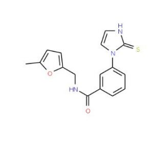 N-[(5-methylfuran-2-yl)methyl]-3-(2-sulfanyl-1H-imidazol-1-yl)benzamide - chemical structure image