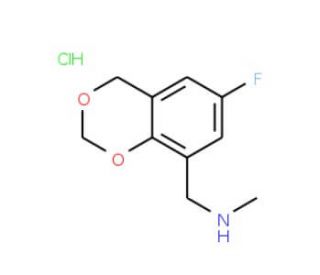 N-[(6-fluoro-4H-1,3-benzodioxin-8-yl)methyl]-N-methylamine hydrochloride - chemical structure image