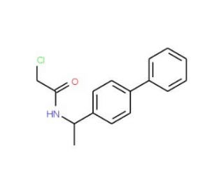 N-[1-(1,1&prime;-biphenyl-4-yl)ethyl]-2-chloroacetamide - chemical structure image