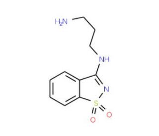 N-(1,1-dioxido-1,2-benzisothiazol-3-yl)propane-1,3-diamine - chemical structure image