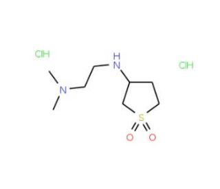 N-(1,1-dioxothiolan-3-yl)-N&prime;,N&prime;-dimethylethane-1,2-diamine dihydrochloride (CAS 93114-08-0) - chemical structure image