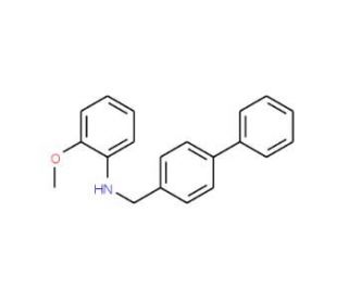 N-([1,1&prime;-Biphenyl]-4-ylmethyl)-2-methoxyaniline - chemical structure image