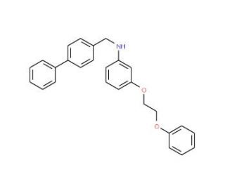 N-([1,1&prime;-Biphenyl]-4-ylmethyl)-3-(2-phenoxyethoxy)aniline - chemical structure image