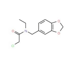 N-(1,3-benzodioxol-5-ylmethyl)-2-chloro-N-ethylacetamide - chemical structure image