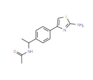 N-{1-[4-(2-amino-1,3-thiazol-4-yl)phenyl]ethyl}acetamide - chemical structure image