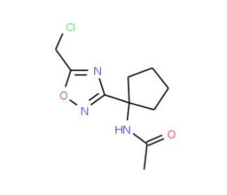 N-{1-[5-(chloromethyl)-1,2,4-oxadiazol-3-yl]cyclopentyl}acetamide - chemical structure image