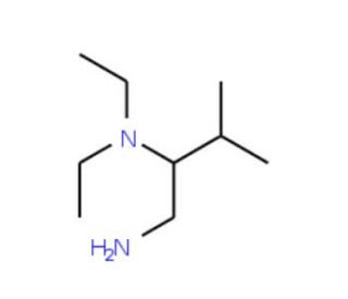 N-[1-(aminomethyl)-2-methylpropyl]-N,N-diethylamine - chemical structure image