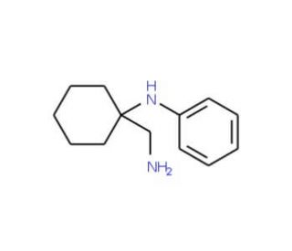 N-[1-(aminomethyl)cyclohexyl]-N-phenylamine (CAS 143538-87-8) - chemical structure image
