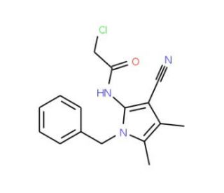 N-(1-benzyl-3-cyano-4,5-dimethyl-1H-pyrrol-2-yl)-2-chloroacetamide - chemical structure image