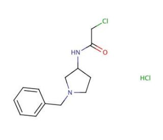 N-(1-benzylpyrrolidin-3-yl)-2-chloroacetamide hydrochloride - chemical structure image
