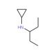 N-(1-ethylpropyl)cyclopropanamine - chemical structure image