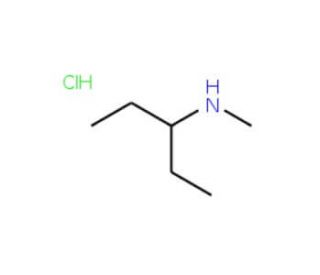 N-(1-ethylpropyl)-N-methylamine hydrochloride (CAS 130985-81-8) - chemical structure image