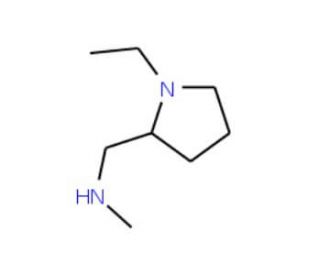 N-(1-Ethylpyrrolidin-2-ylmethyl)-N-methylamine (CAS 60923-27-5) - chemical structure image