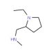 N-(1-Ethylpyrrolidin-2-ylmethyl)-N-methylamine (CAS 60923-27-5) - chemical structure image
