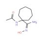 N-[1-(N′-hydroxycarbamimidoyl)cycloheptyl]acetamide - chemical structure image