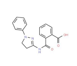 N-(1-Phenyl-4,5-dihydro-1H-pyrazol-3-yl)-phthalamic acid (CAS 304661-57-2) - chemical structure image