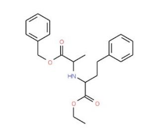 (&minus;)-N-(1-R-Ethoxycarbonxyl-3-phenylpropyl)-L-alanine, Benzyl Ester (CAS 93841-86-2) - chemical structure image