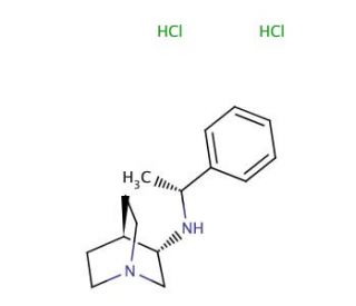 (&minus;)-N-(1(R)-Phenylethyl)-1-azabicyclo[2.2.2]octan-3(S)-amine dihydrochloride (CAS 128311-06-8) - chemical structure image