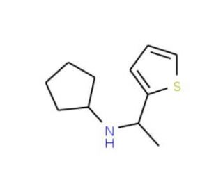N-(1-Thien-2-ylethyl)cyclopentanamine - chemical structure image