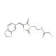 N-{2-[(5Z)-5-(1,3-benzodioxol-5-ylmethylene)-4-oxo-2-thioxo-1,3-thiazolidin-3-yl]ethyl}-2-chloroacetamide - chemical structur