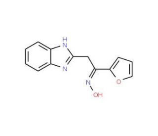 N-[2-(1H-1,3-benzodiazol-2-yl)-1-(furan-2-yl)ethylidene]hydroxylamine - chemical structure image