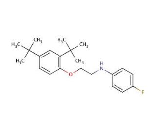 N-{2-[2,4-Di(tert-butyl)phenoxy]ethyl}-4-fluoroaniline (CAS 1040687-56-6) - chemical structure image