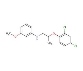 N-[2-(2,4-Dichlorophenoxy)propyl]-3-methoxyaniline (CAS 356538-43-7) - chemical structure image