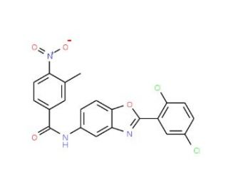 N-[2-(2,5-Dichloro-phenyl)-benzooxazol-5-yl]-3-methyl-4-nitro-benzamide - chemical structure image