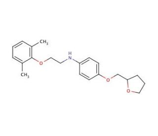 N-[2-(2,6-Dimethylphenoxy)ethyl]-4-(tetrahydro-2-furanylmethoxy)aniline (CAS 1040690-16-1) - chemical structure image