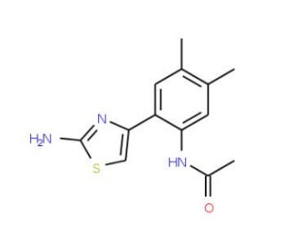 N-[2-(2-amino-1,3-thiazol-4-yl)-4,5-dimethylphenyl]acetamide - chemical structure image