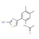 N-[2-(2-amino-1,3-thiazol-4-yl)-4,5-dimethylphenyl]acetamide - chemical structure image