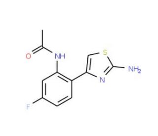 N-[2-(2-amino-1,3-thiazol-4-yl)-5-fluorophenyl]acetamide - chemical structure image