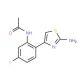 N-[2-(2-amino-1,3-thiazol-4-yl)-5-fluorophenyl]acetamide - chemical structure image