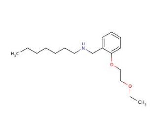 N-[2-(2-Ethoxyethoxy)benzyl]-1-heptanamine - chemical structure image