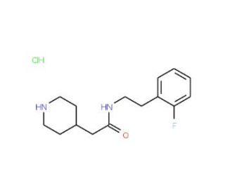 N-[2-(2-Fluoro-phenyl)-ethyl]-2-piperidin-4-yl-acetamide hydrochloride - chemical structure image