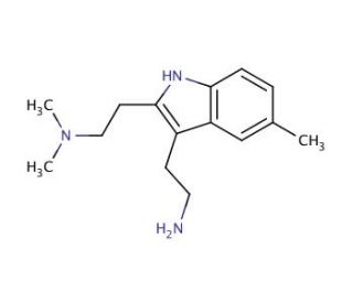 N-{2-[3-(2-Aminoethyl)-5-methyl-1H-indol-2-yl]-ethyl}-N,N-dimethylamine (CAS 1119450-12-2) - chemical structure image