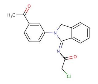 N-[2-(3-Acetyl-phenyl)-2,3-dihydro-isoindol-1-ylidene]-2-chloro-acetamide - chemical structure image