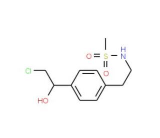 N-(2-{4-[(1S)-2-chloro-1-hydroxyethyl]phenyl}ethyl)methanesulfonamide - chemical structure image