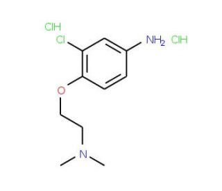 N-[2-(4-Amino-2-chlorophenoxy)ethyl]-N,N-dimethylamine dihydrochloride (CAS 1160622-95-6) - chemical structure image