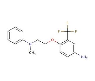 N-{2-[4-Amino-2-(trifluoromethyl)phenoxy]ethyl}-N-methyl-N-phenylamine (CAS 946775-68-4) - chemical structure image