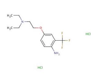 N-{2-[4-Amino-3-(trifluoromethyl)phenoxy]ethyl}-N,N-diethylamine dihydrochloride - chemical structure image