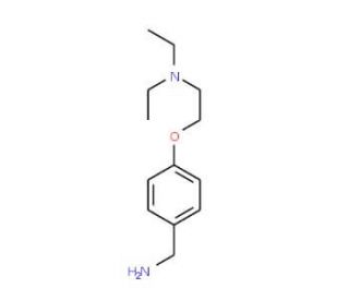 N-{2-[4-(aminomethyl)phenoxy]ethyl}-N,N-diethylamine - chemical structure image