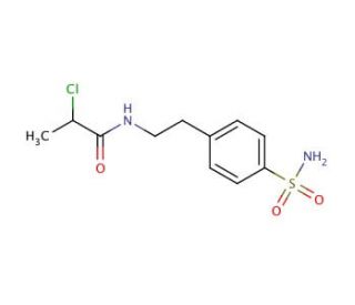 N-{2-[4-(aminosulfonyl)phenyl]ethyl}-2-chloropropanamide - chemical structure image