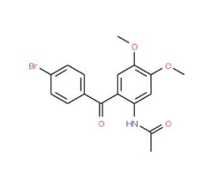 N-[2-(4-Bromo-benzoyl)-4,5-dimethoxy-phenyl]-acetamide - chemical structure image