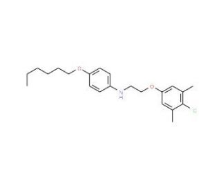 N-[2-(4-Chloro-3,5-dimethylphenoxy)ethyl]-4-(hexyloxy)aniline (CAS 1040687-16-8) - chemical structure image
