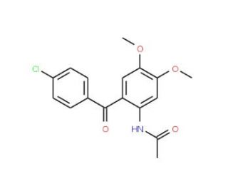 N-[2-(4-Chloro-benzoyl)-4,5-dimethoxy-phenyl]-acetamide - chemical structure image