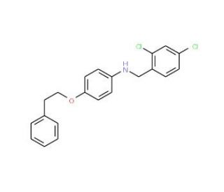 N-(2,4-Dichlorobenzyl)-4-(phenethyloxy)aniline - chemical structure image