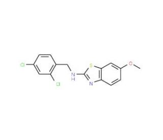 N-(2,4-dichlorobenzyl)-6-methoxy-1,3-benzothiazol-2-amine (CAS 16763-13-6) - chemical structure image