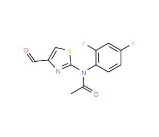 N-(2,4-difluorophenyl)-N-(4-formyl-1,3-thiazol-2-yl)acetamide - chemical structure image